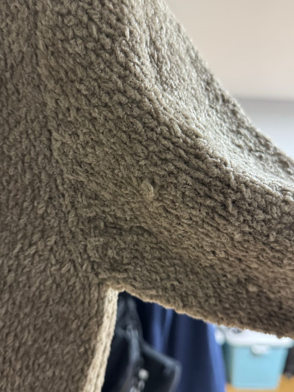 (50 사이즈) 솔리드옴므 23FW 브라운 니트 집업 후드 상품이미지3