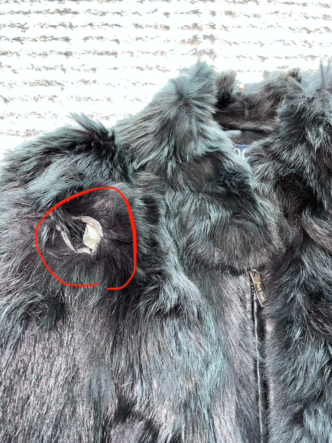 빈티지 토끼 퍼 레더 자켓 상품이미지4