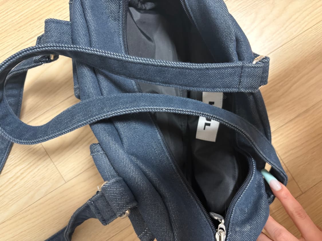 큘 데님 숄더백 상품이미지3