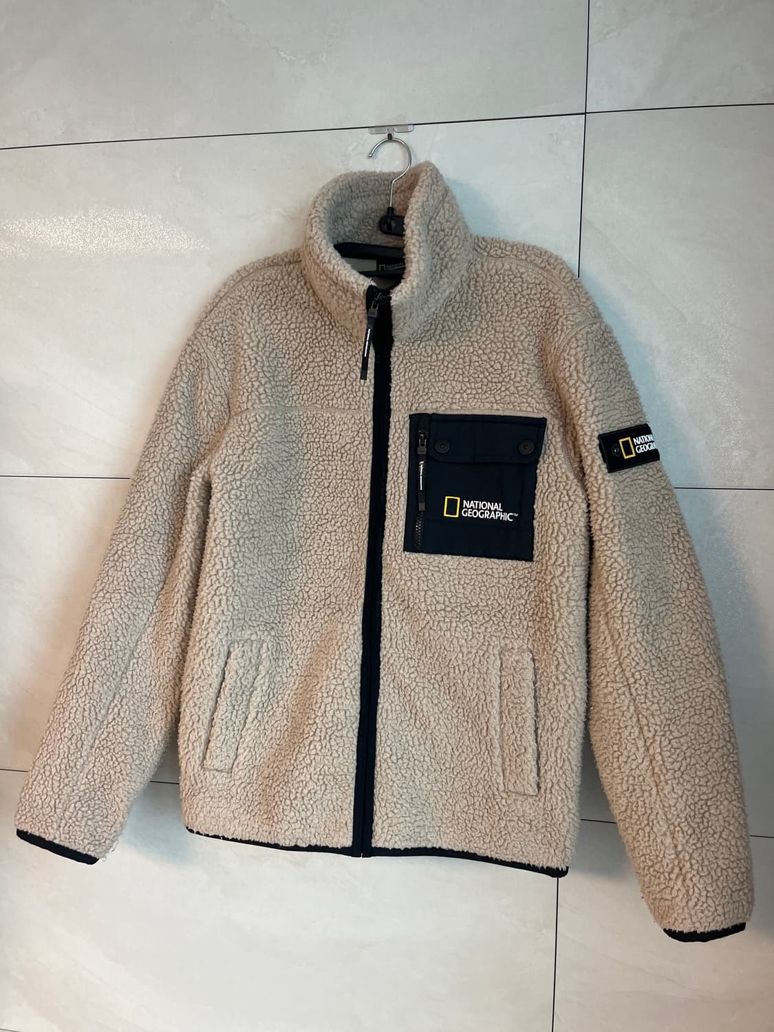 내셔널지오그래픽 베이지 뽀글이 플리스 자켓 [M] 상품이미지3
