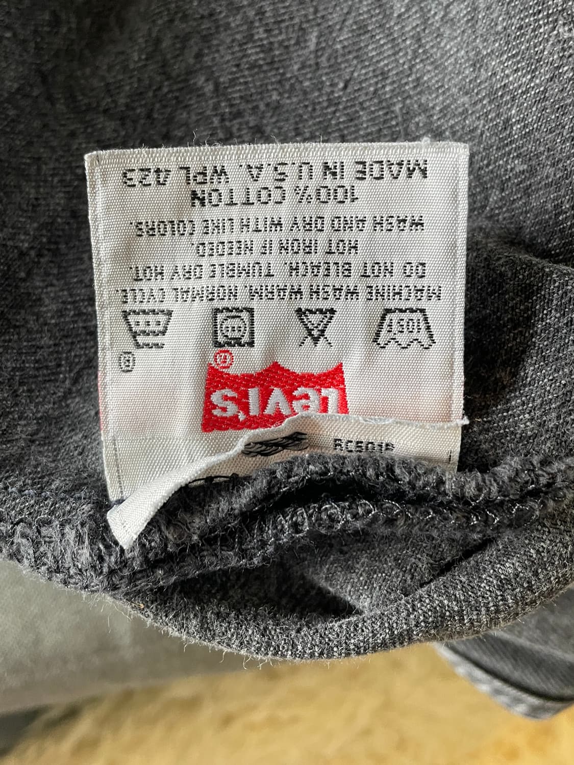 리바이스 501 블랙 데님 팬츠 상품이미지4