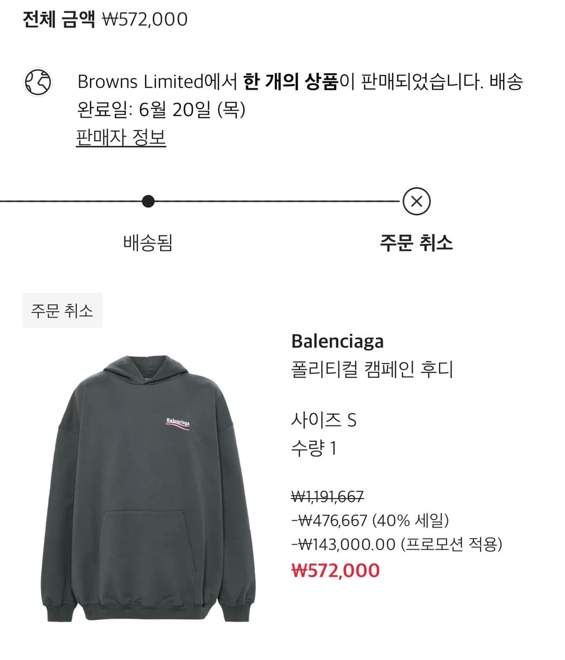 발렌시아가 폴리티컬 캠페인 웨이브로고 후디 상품이미지10