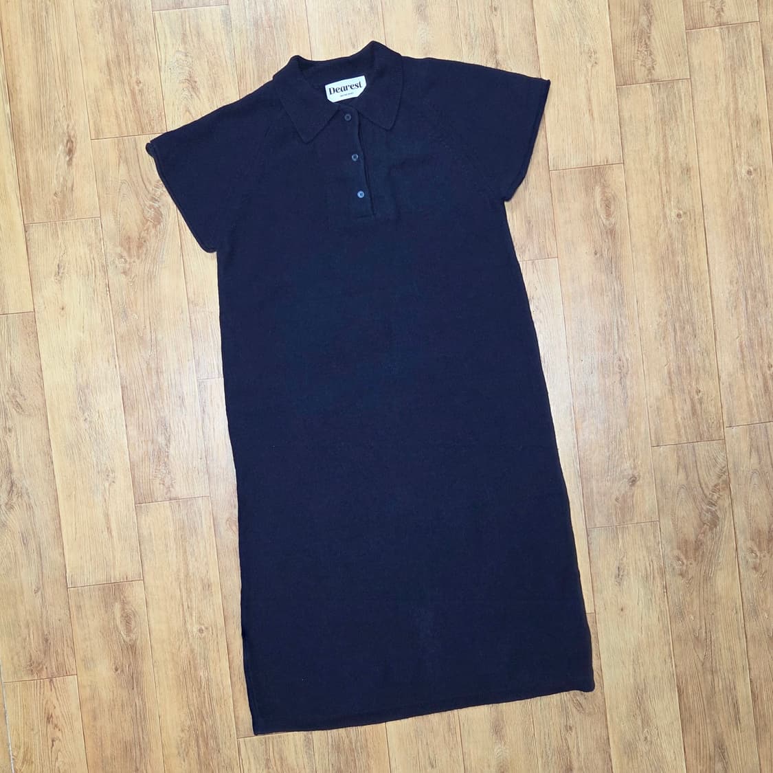 메이비베이비(MAYBEBABY) 디어리스트 네이비 카라 니트원피스 새상품 상품이미지1