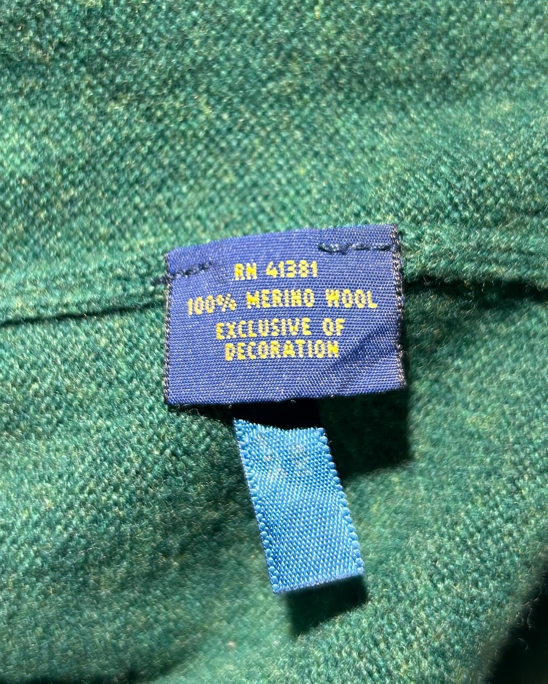 XL 폴로랄프로렌 버건디 포니 그린 브이넥 울니트 상품이미지6