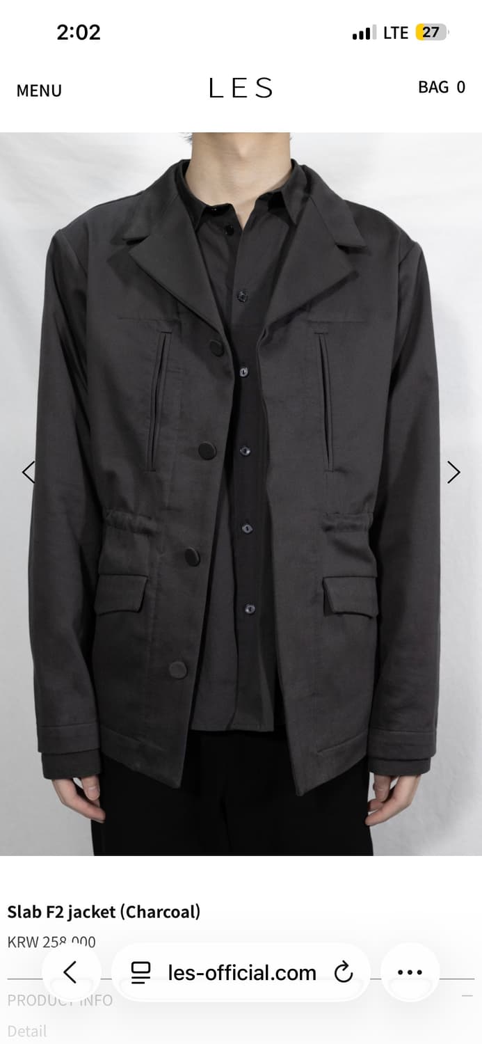 Les Slab F2 jacket(charcoal) [1] 상품이미지1