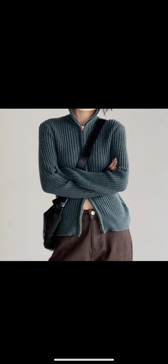 새상품) 육육걸즈 골지집업 상품이미지1