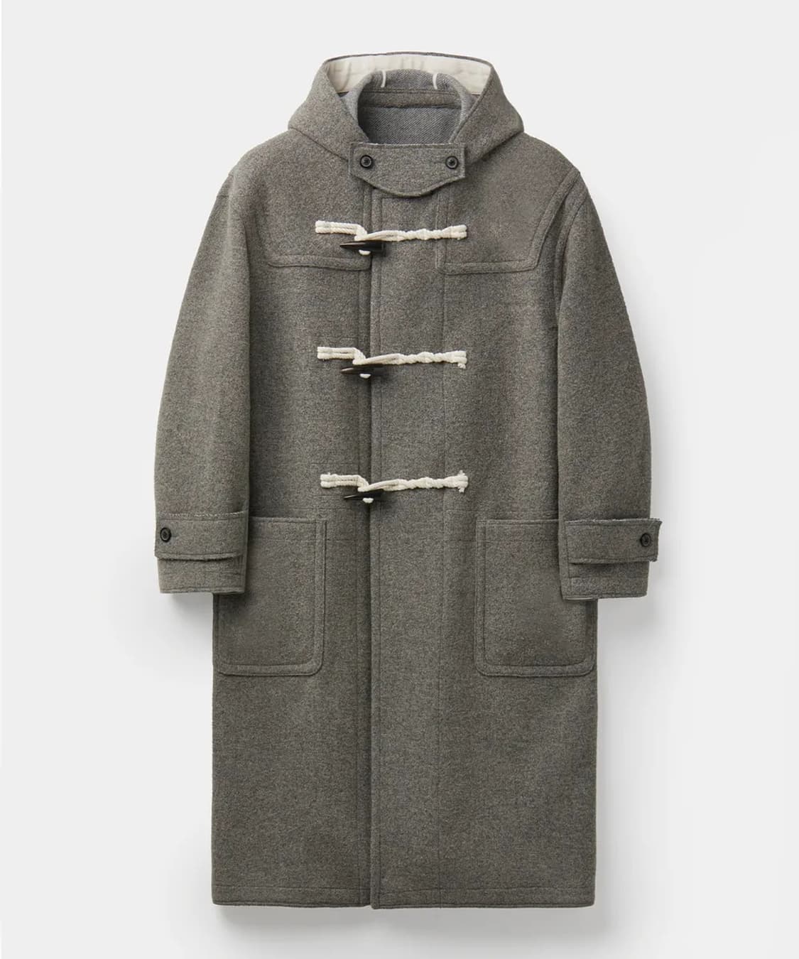 쿠어 오버사이즈 알파카 블렌드 더플코트 다크그레이 멜란지 M사이즈 새상품 상품이미지1