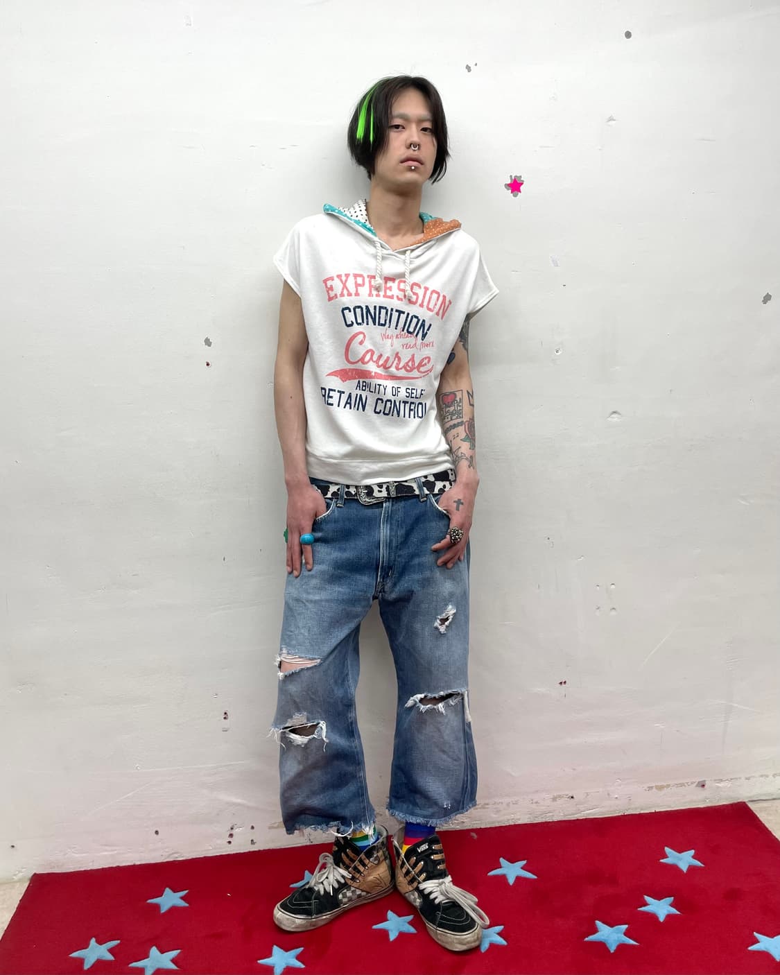 Multi-dot Hoodie vest  상품이미지6