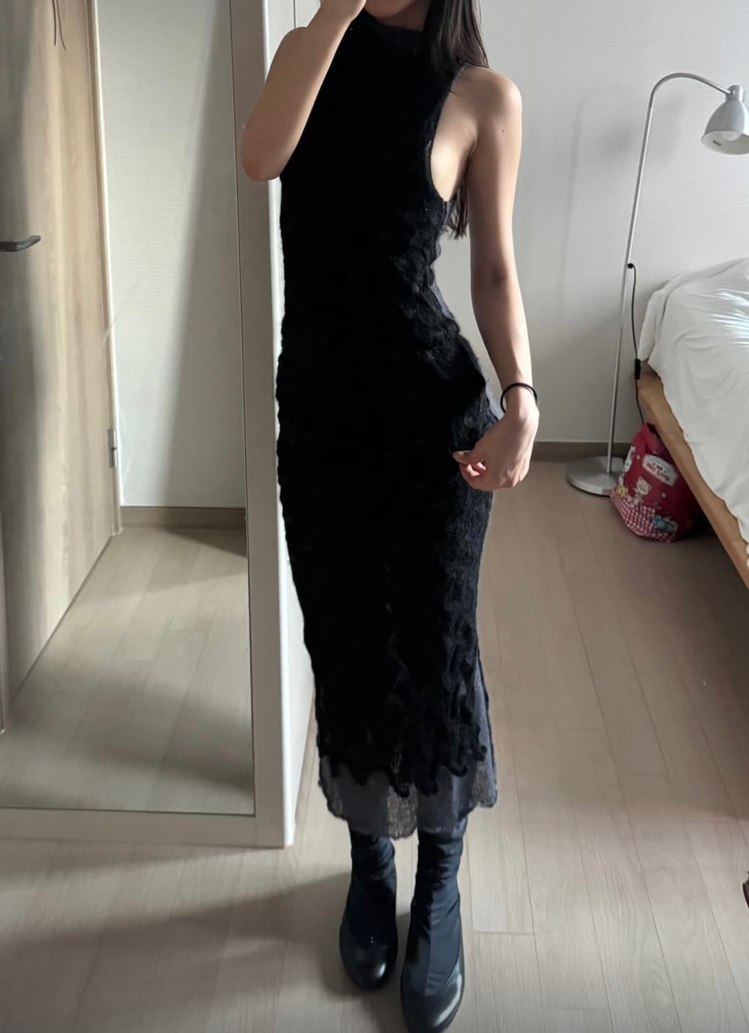 Perverze 니트 크로셰 드레스 상품이미지1