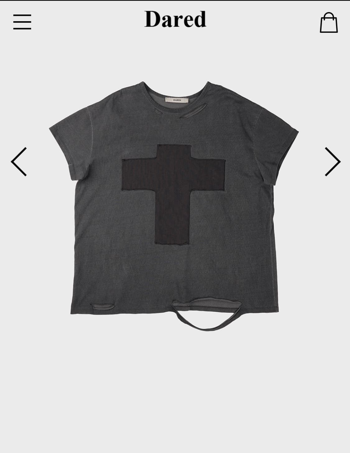 데어드 PATIENT DAMAGED T-SHIRT 빈티지 차콜 티셔츠 상품이미지1