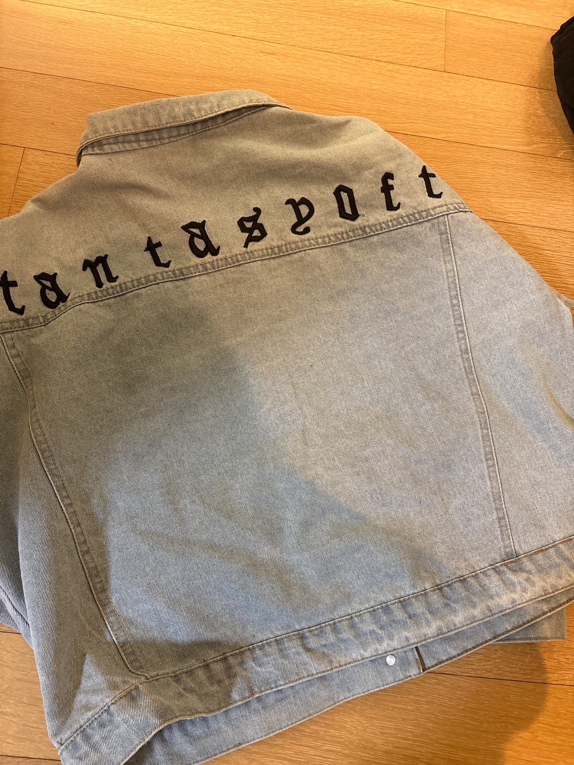 레터링 연청 데님자켓 상품이미지4