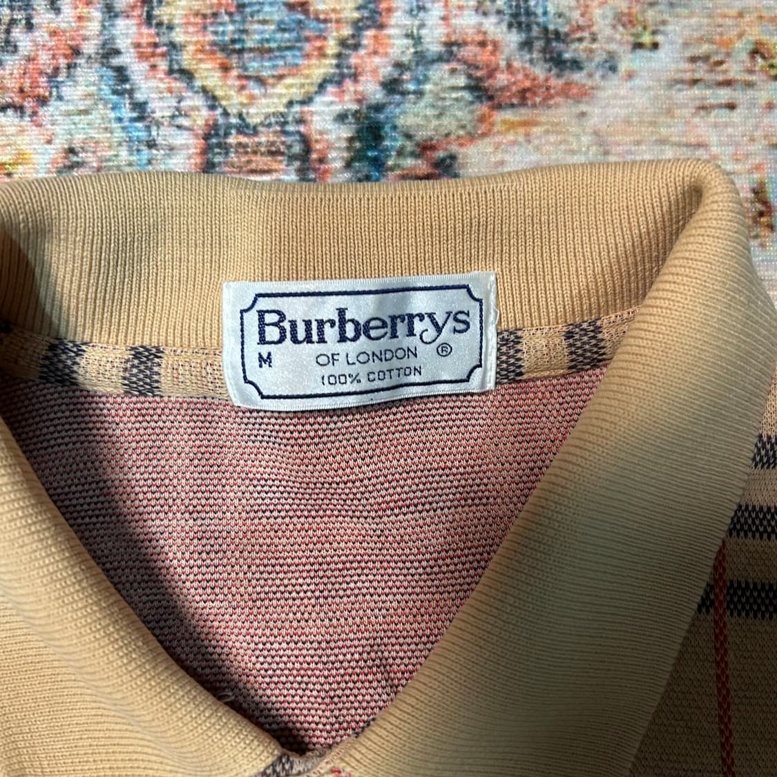 [L] 80s 버버리 노바체크 카라티 상품이미지4