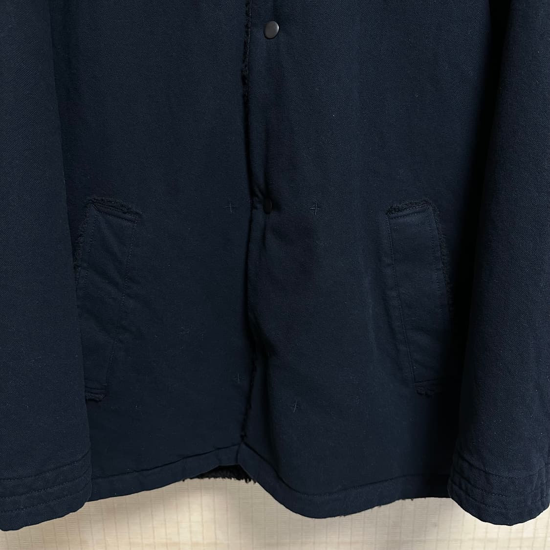 슈프림 넘버나인 포우 셔링 후드 코트 블랙 XL사이즈 상품이미지4