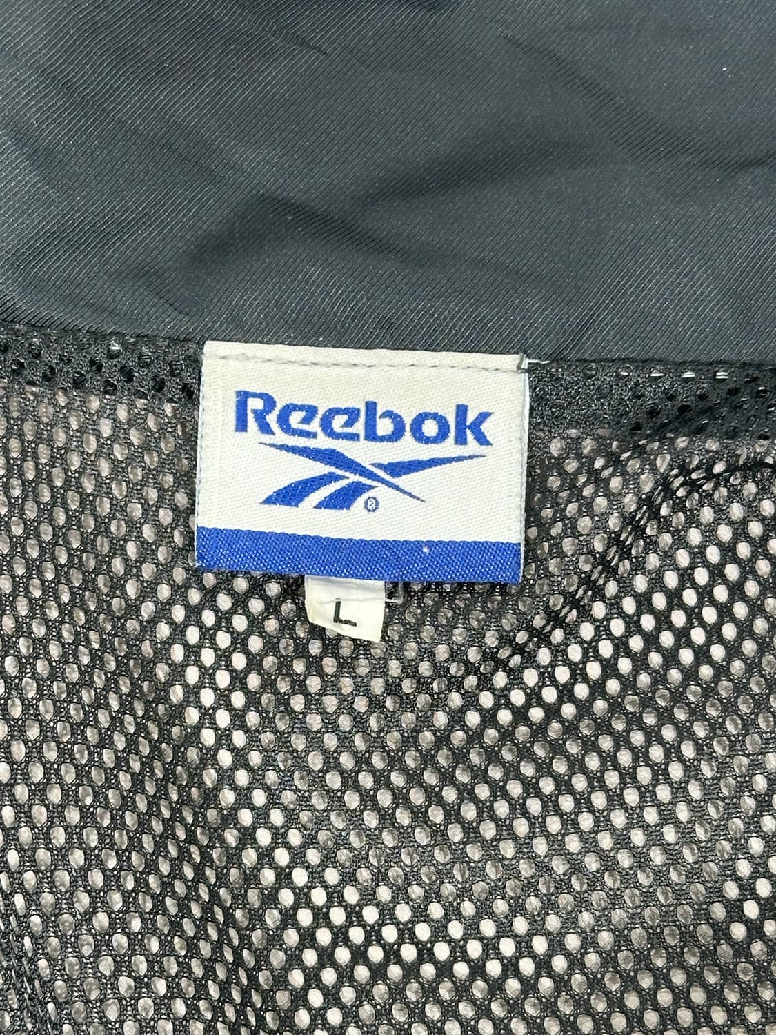 리복 라이트 그레이 오버핏 블랙 사이드 라인 바람막이 자켓 L 상품이미지7