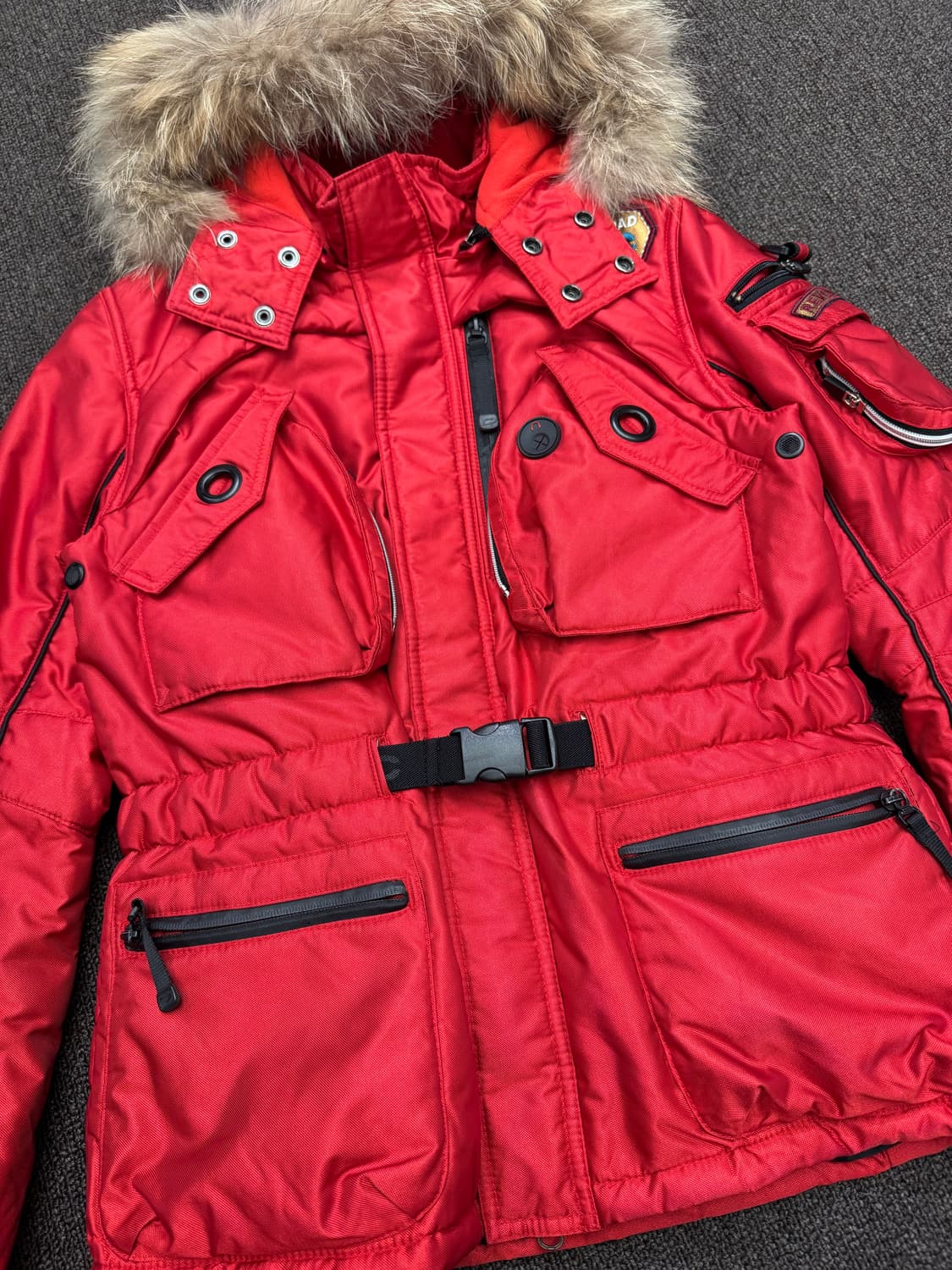 S)DOHC 빈티지 후드 퍼 멀티 포켓 봄버 패딩 상품이미지2