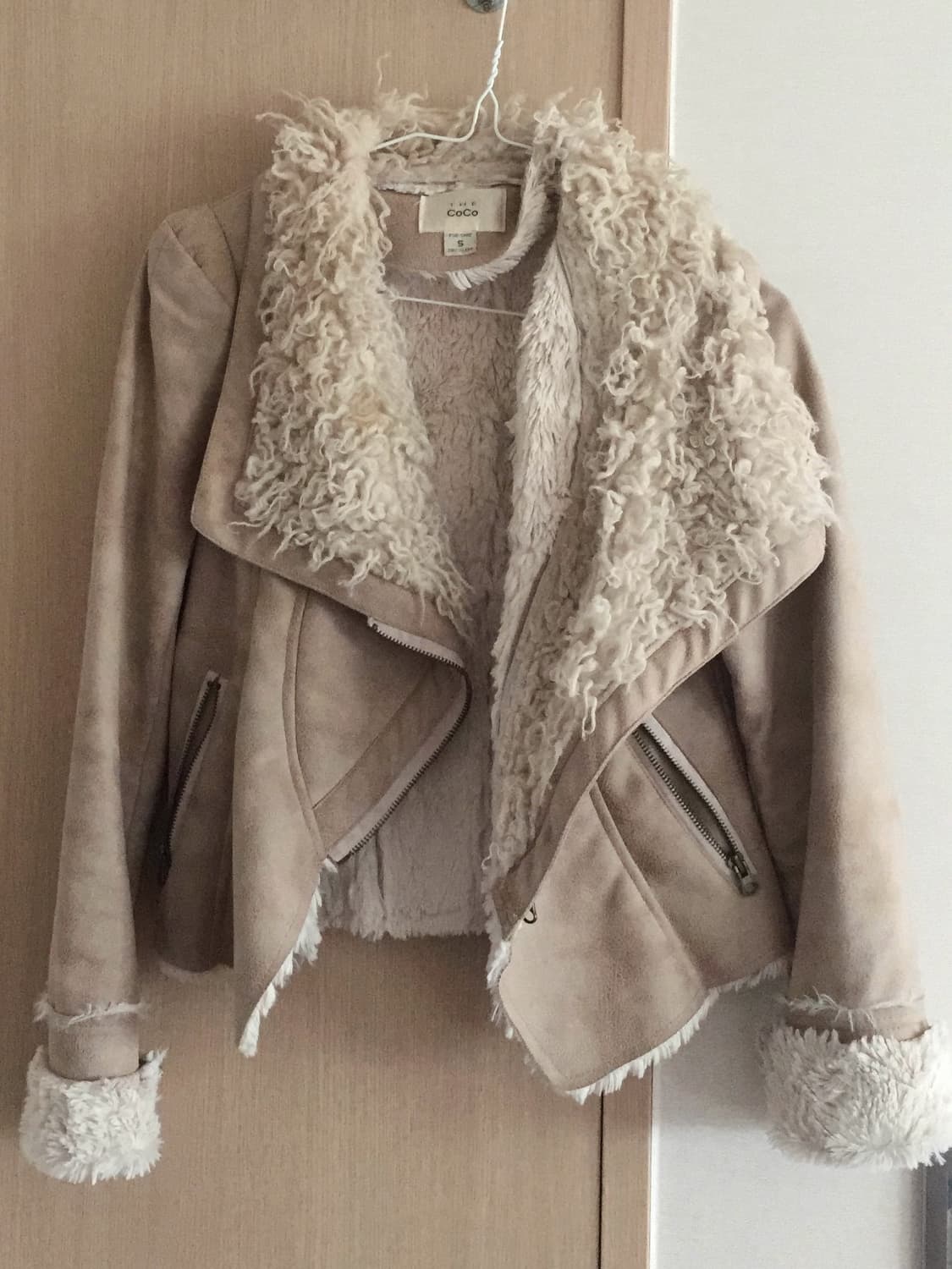 The coco Shearling-Style Biker Jacket 상품이미지2