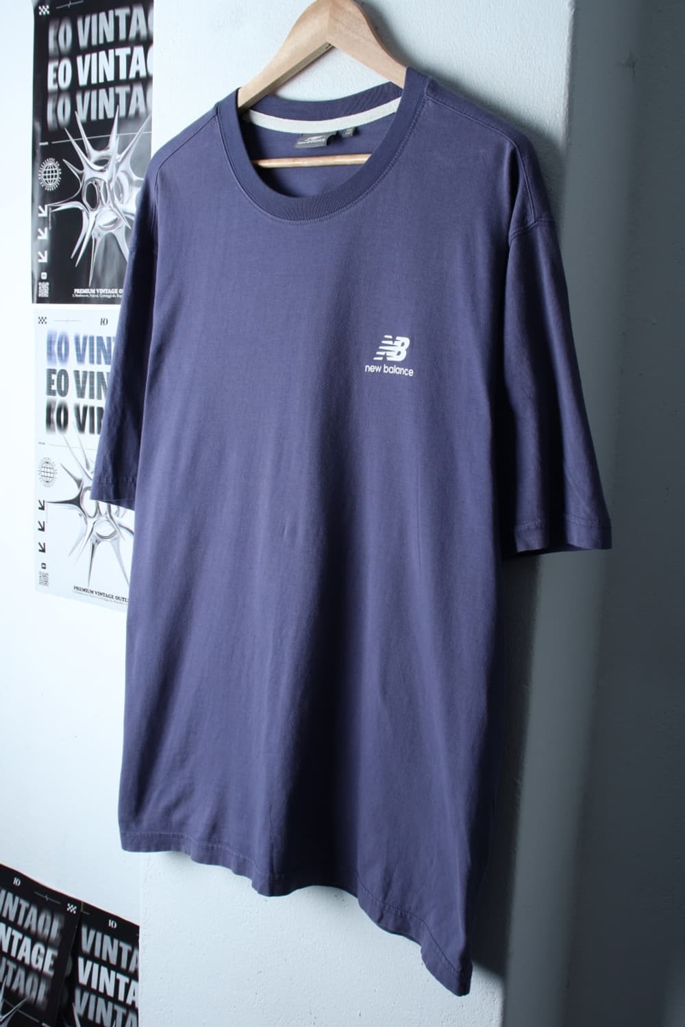 (2XL) 뉴발란스 반팔 티셔츠 빅사이즈 서핑 블루 올드스쿨-H30853 상품이미지1