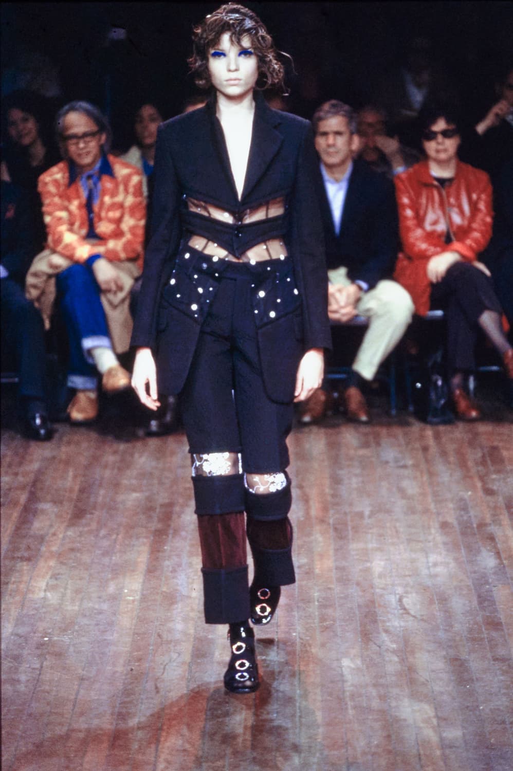 꼼데가르송 01aw beyond taboo 플로럴 시스루패널 팬츠 상품이미지9