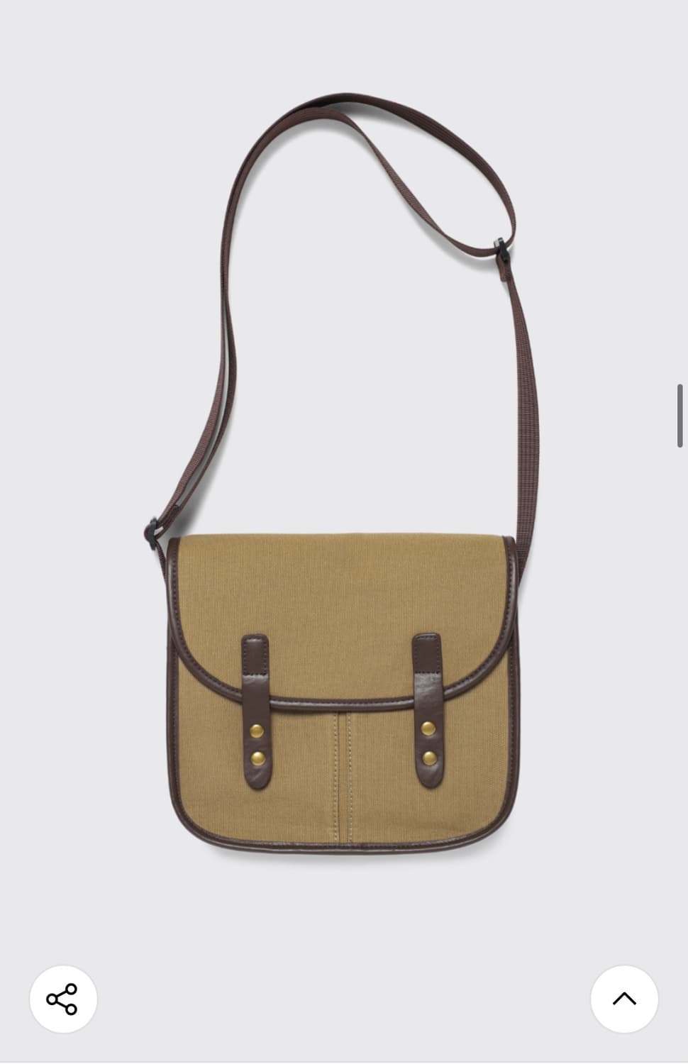 (새상품) 이스트서비스샵 캔버스 레더 버클 크로스백 카멜  상품이미지8