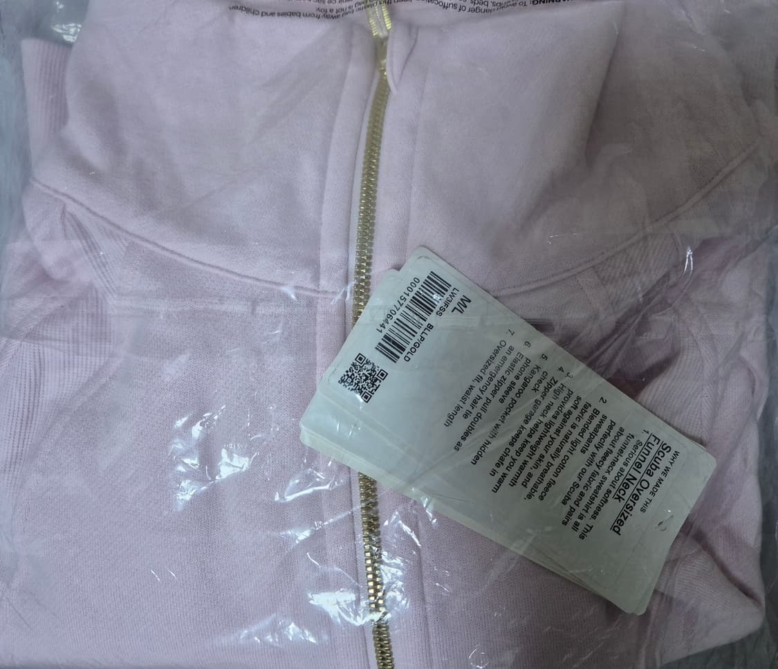 (새상품) 룰루레몬 스쿠바 오버사이즈 퍼널넥 딸기우유 상품이미지1