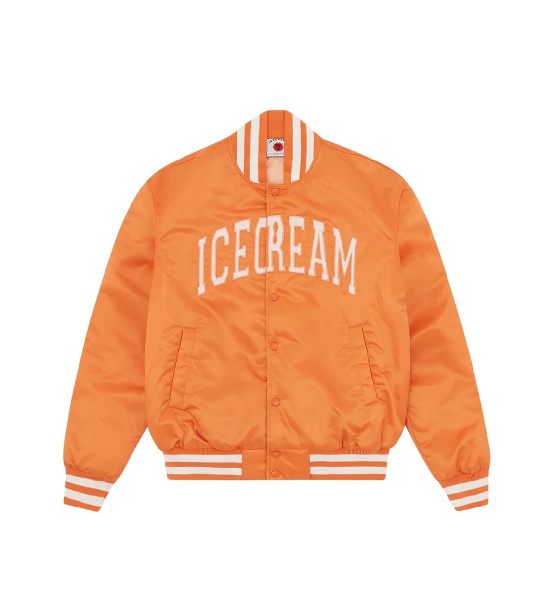 [M] BBC icecream 컬리지 사틴 봄버 오렌지 상품이미지8