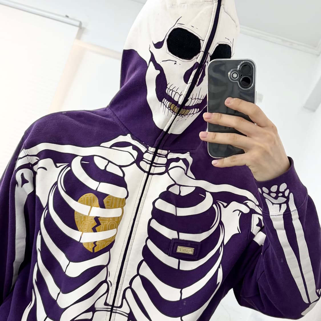 (칸예 착용) LRG 스컬 본 후드 집업 상품이미지4