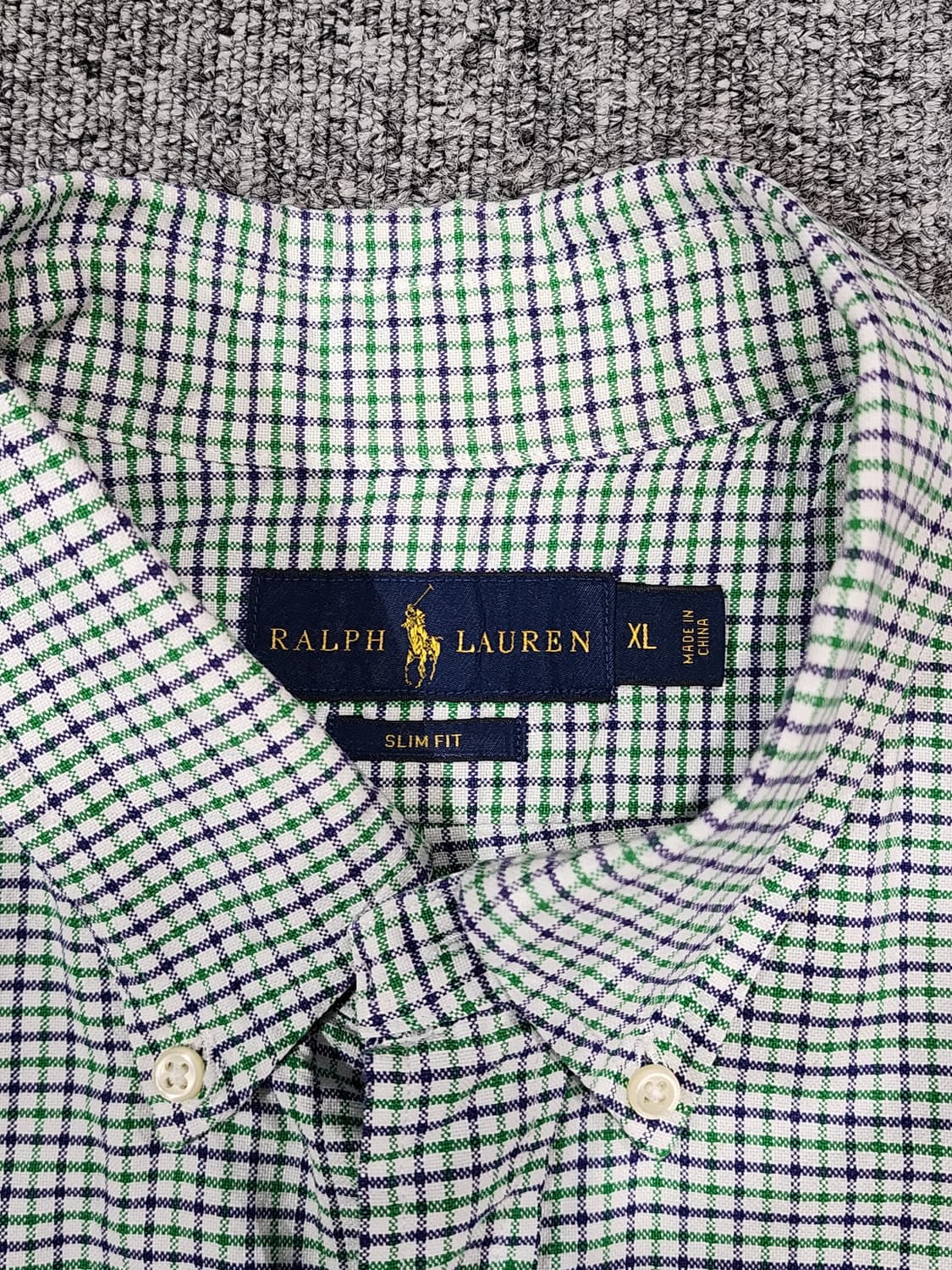 폴로 랄프로렌 슬림핏 멀티포니 체크셔츠 XL 상품이미지4