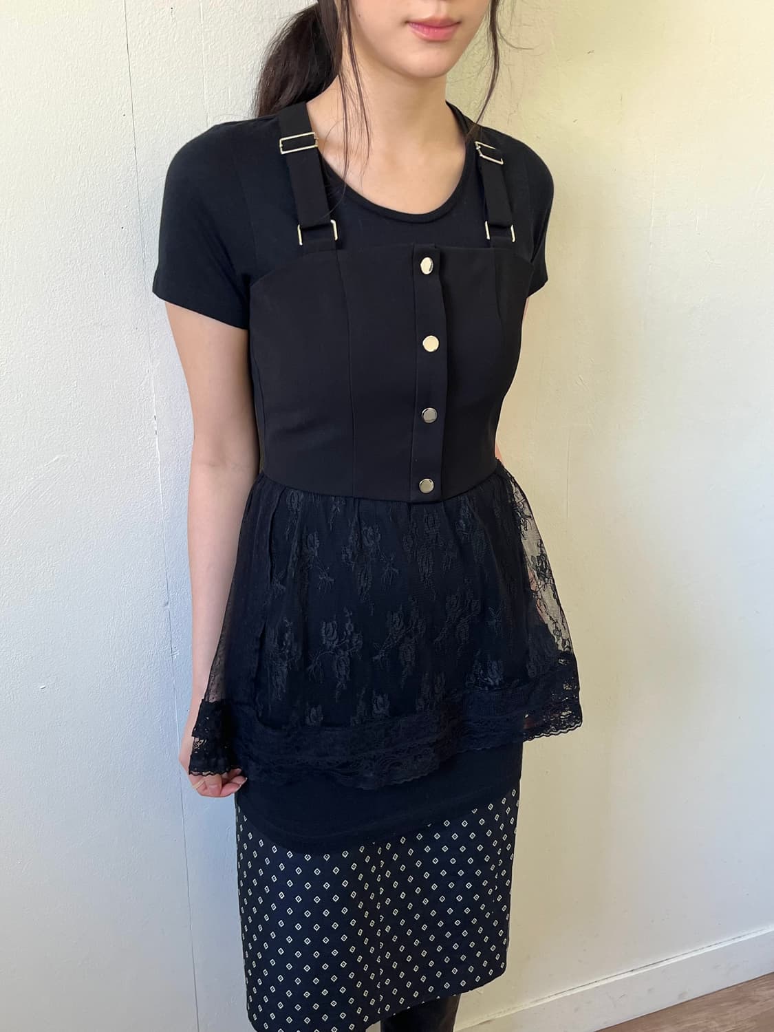 BUBBLES 블랙 뷔스티에 탑 상품이미지6