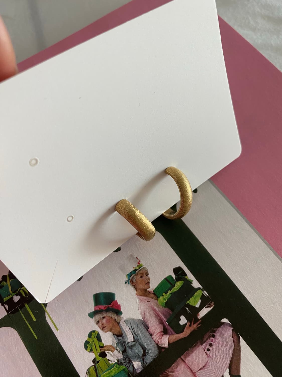 Monet 골드 무광 빈티지 귀걸이 귀찌 상품이미지3