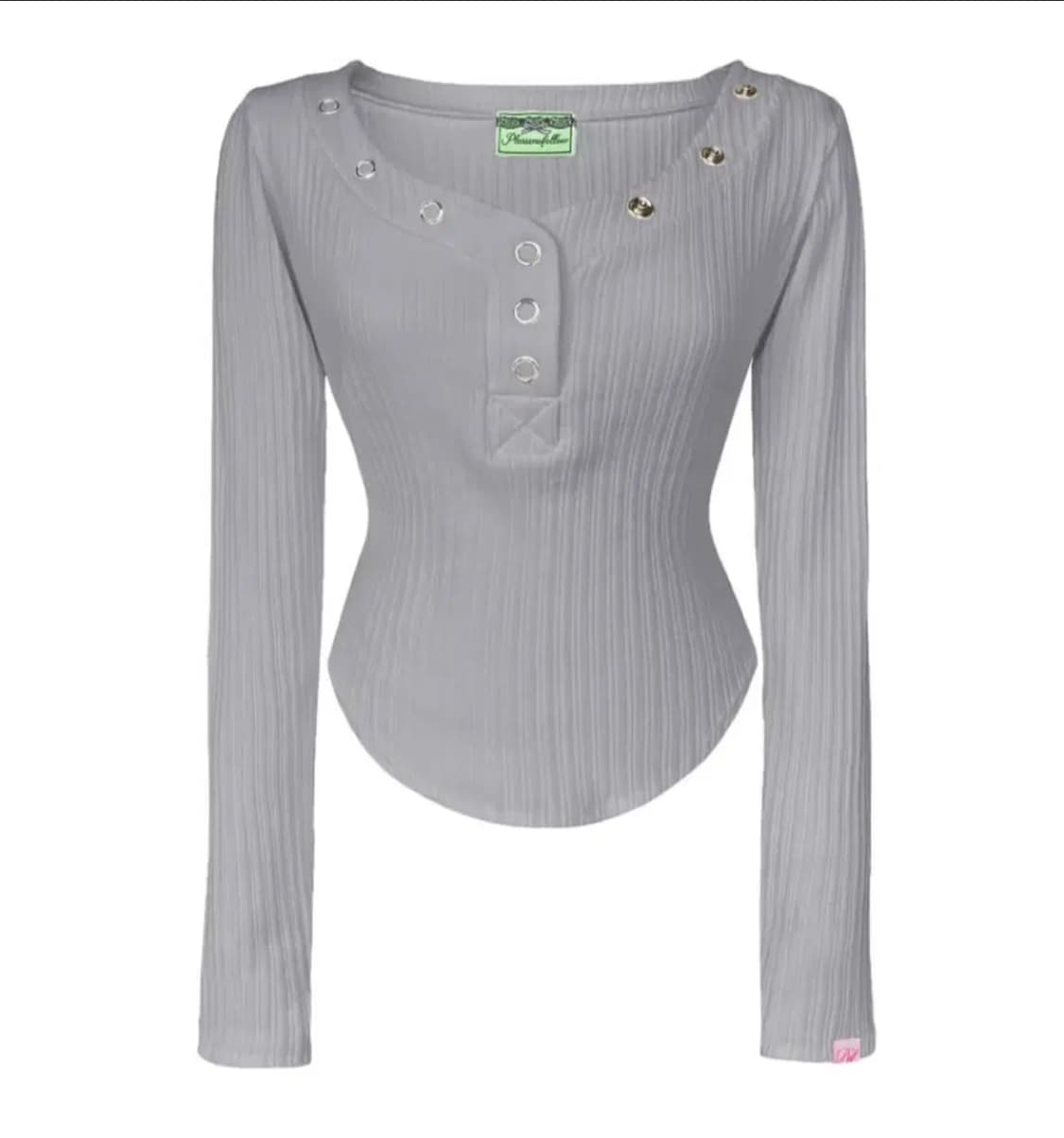 플리즈노팔로우 플노팔 버니탑 그레이 단종컬러 상품이미지1