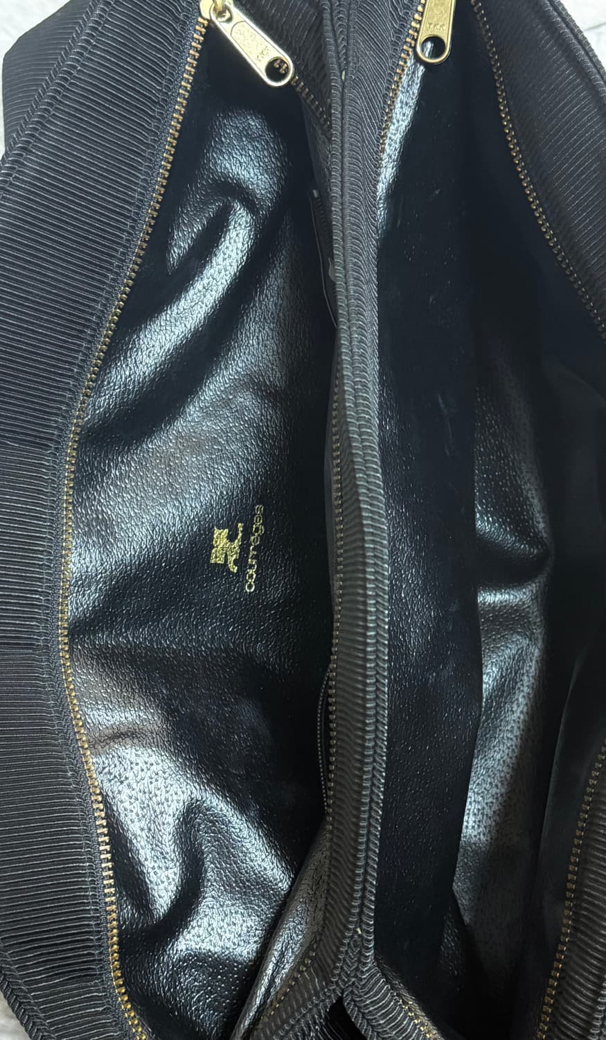 꾸레쥬 코듀로이 빈티지 토트백 블랙 상품이미지3