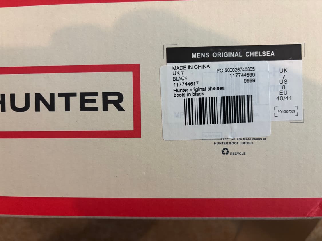 헌터 첼시레인부츠 260/UK7 S급 상품이미지4