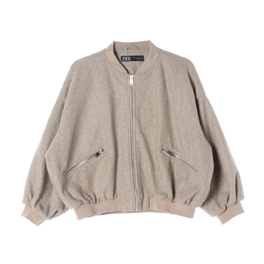 자라 울 블루종 베이지 오버핏 자켓 L 상품이미지1