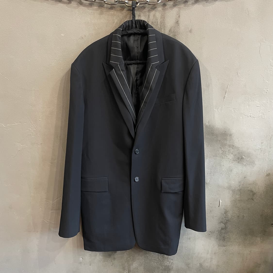 준지 핀스트라이프 레이어드 테일러드 자켓 상품이미지1