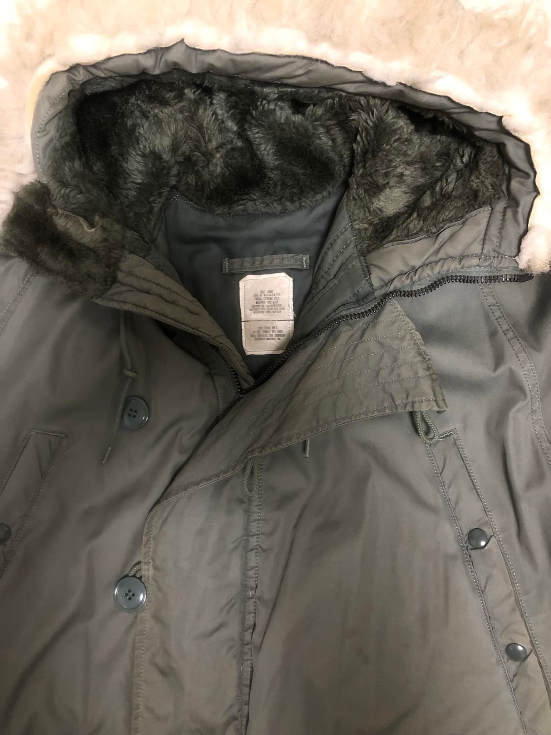 80s 미군 n3b 오리지널 콜드파카 Large 상품이미지2