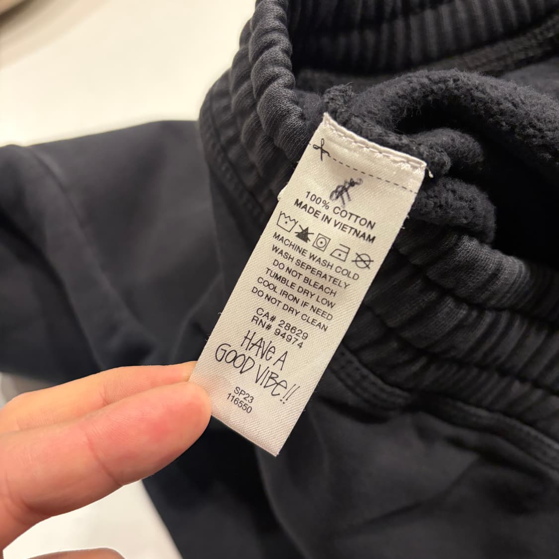 [M] 23s 스투시 오버다이드 블랙 스웻 팬츠 C320 상품이미지6