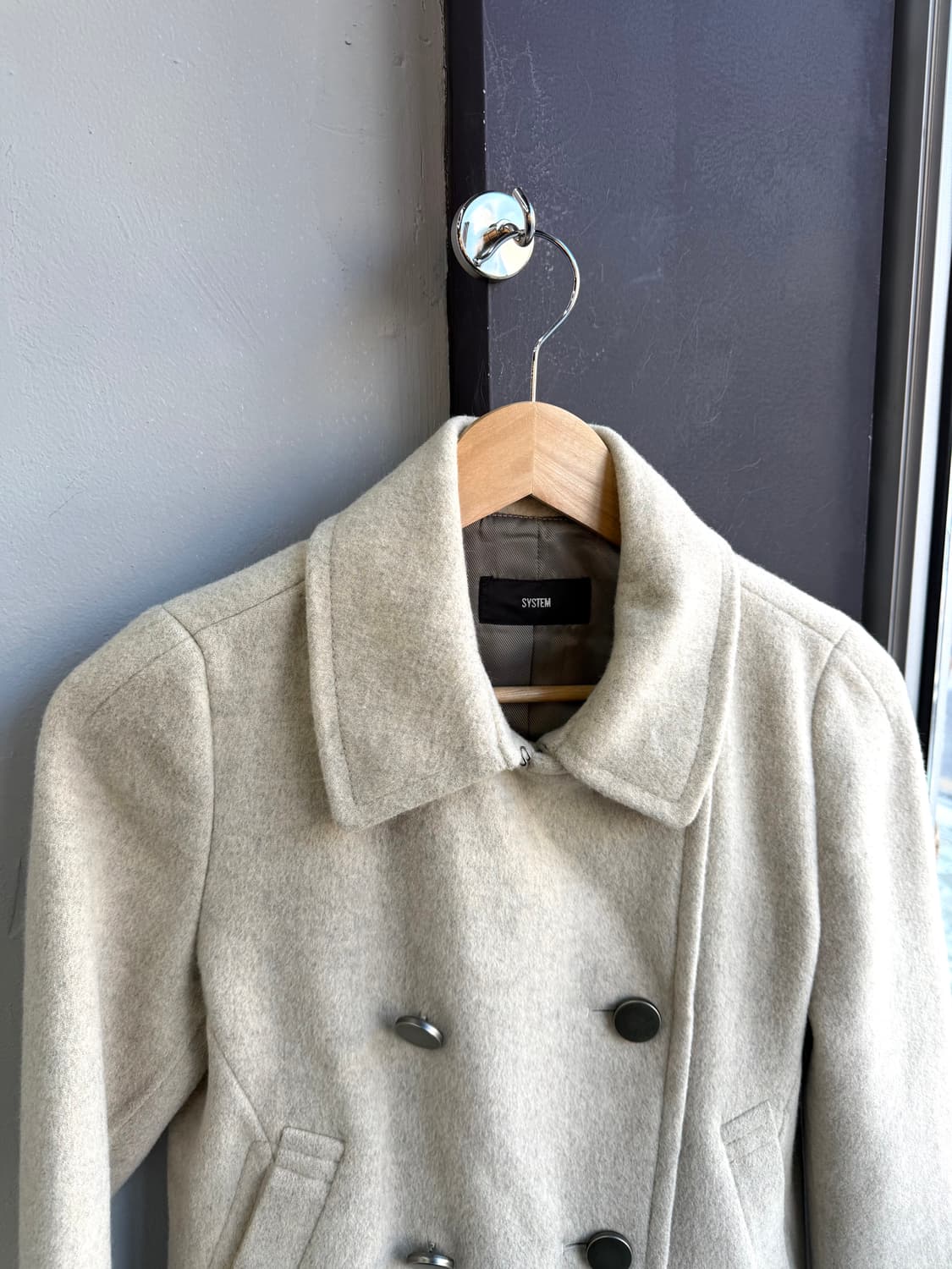 55/ 시스템 핸드메이드 울 숏코트 자켓 상품이미지3