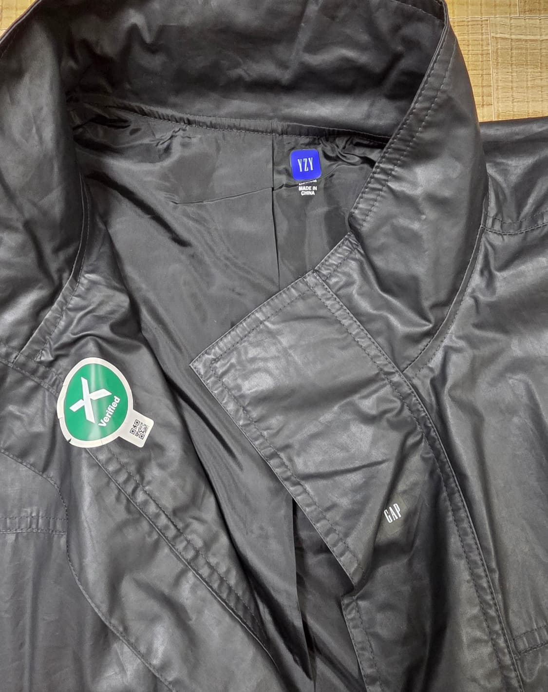 이지 갭 코티드 코튼 라이트 파카 블랙 M 상품이미지5