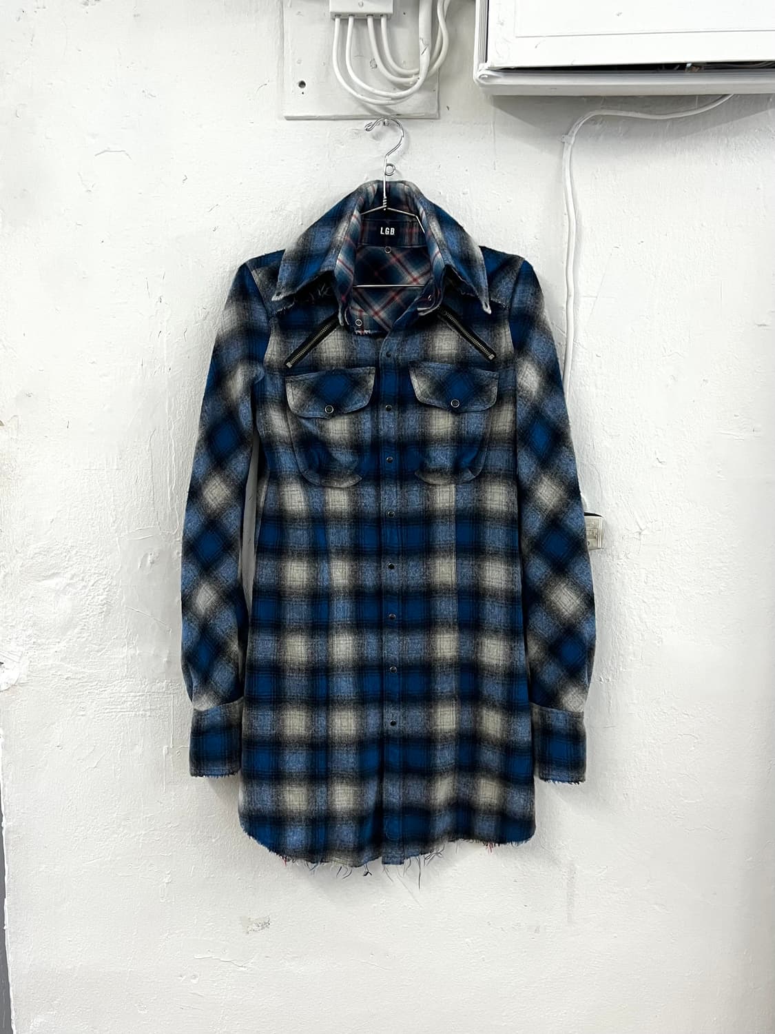 LGB 울 플란넬 그런지 롱셔츠 상품이미지5