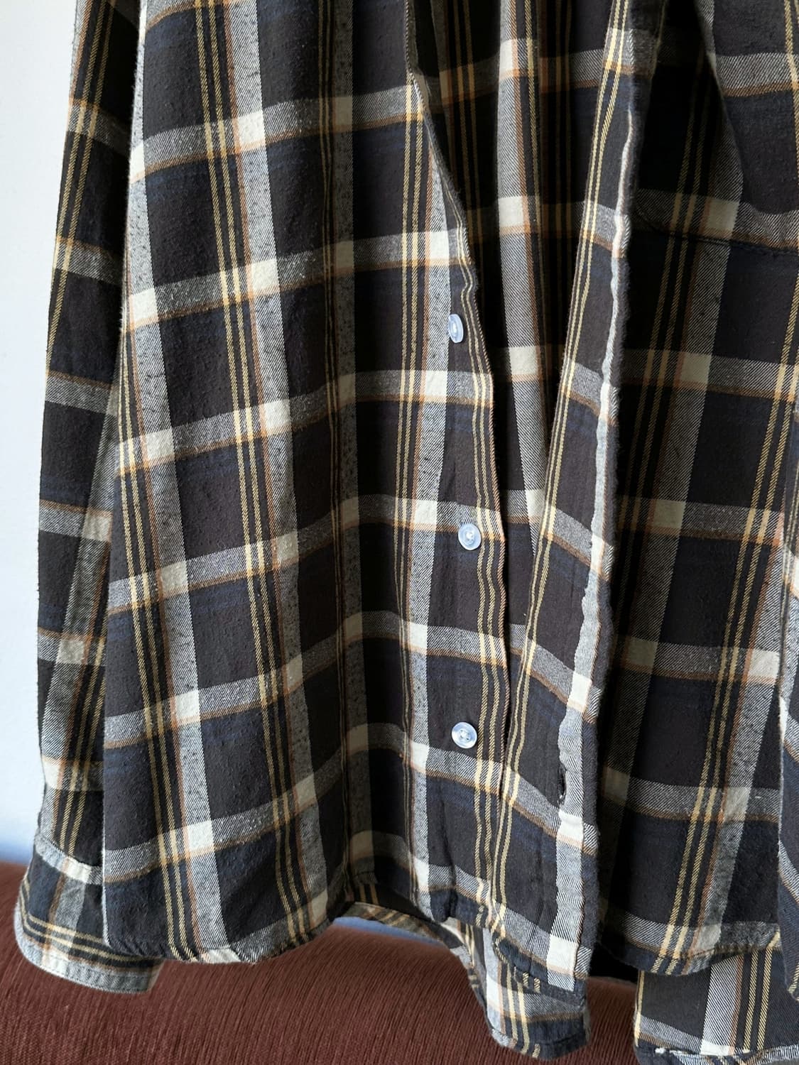 Cotton shirring design nel check blouse  상품이미지3