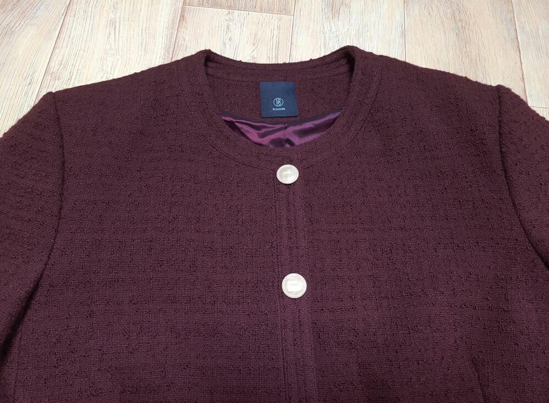 블러썸에이치컴퍼니(BLOSSOM) 노카라 트위드자켓 66 상품이미지2