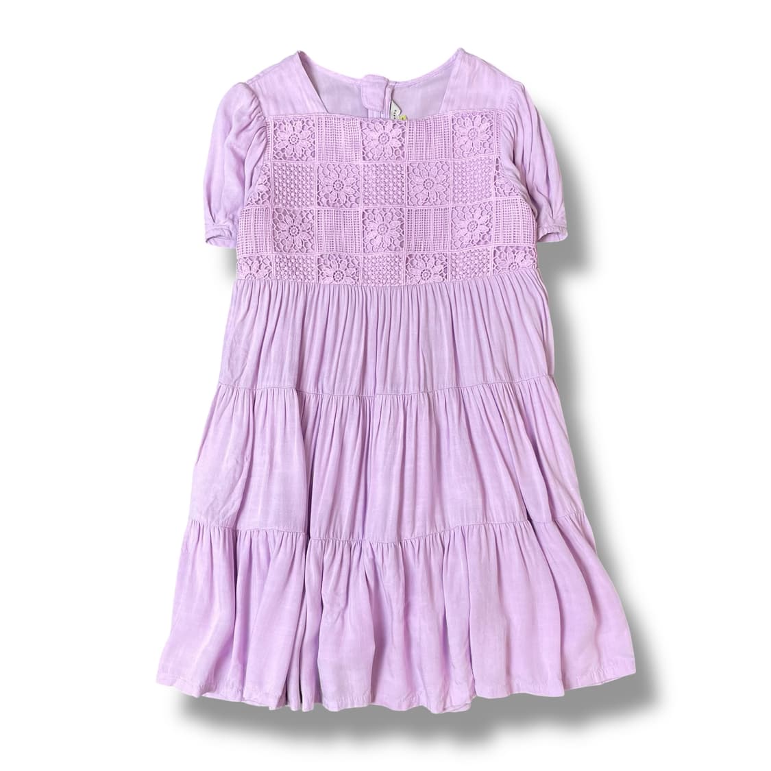 컬리수 키즈 연보라 플라워 펀칭 롱 원피스 130 상품이미지1