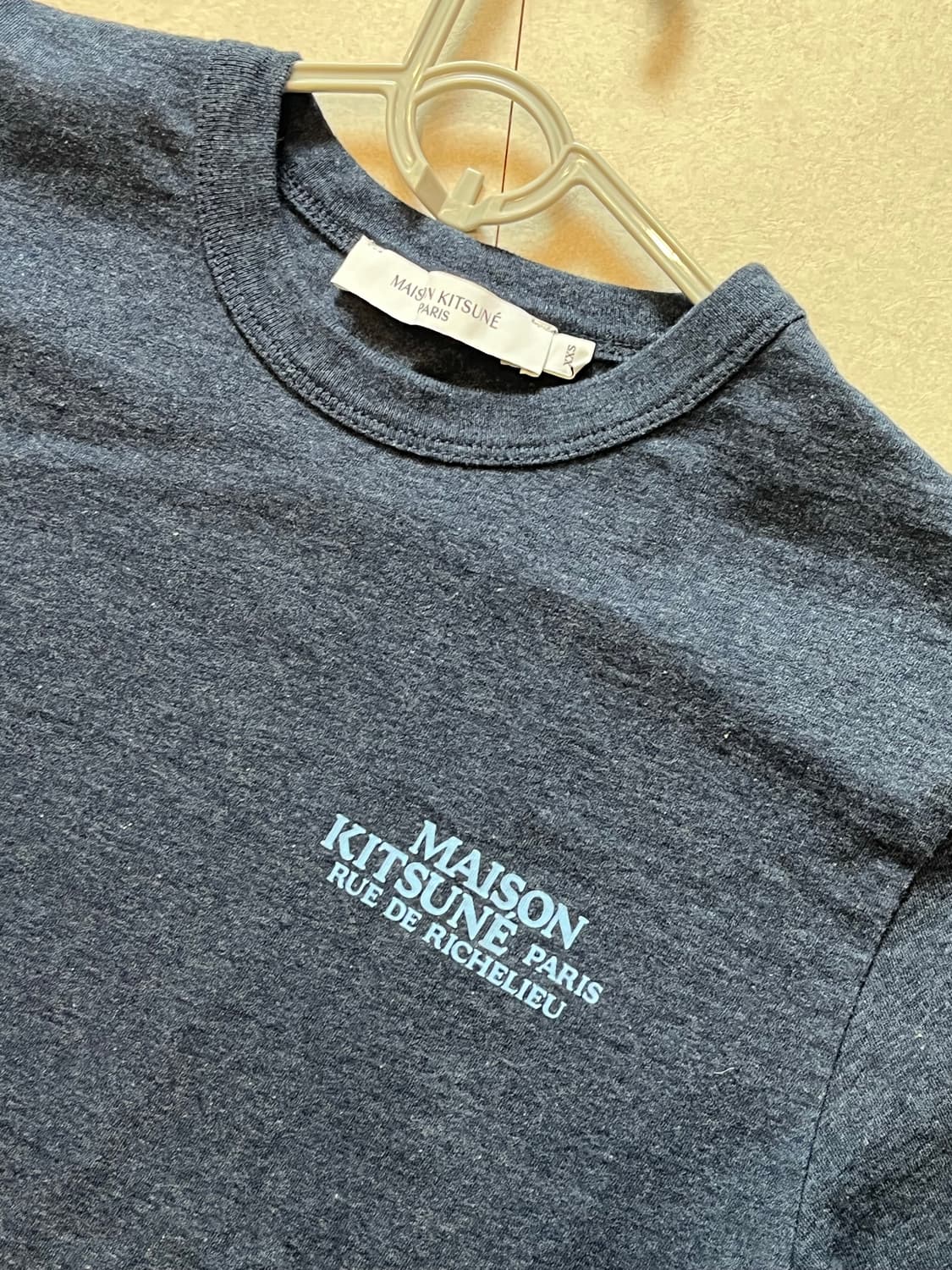 메종키츠네 로고 티셔츠 xxs 네이비 상품이미지2