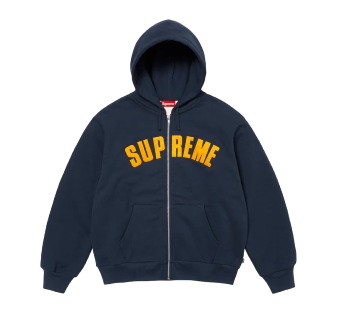 슈프림 후드집업 아크 써멀 라인드 스웨트셔츠 네이비 상품이미지1