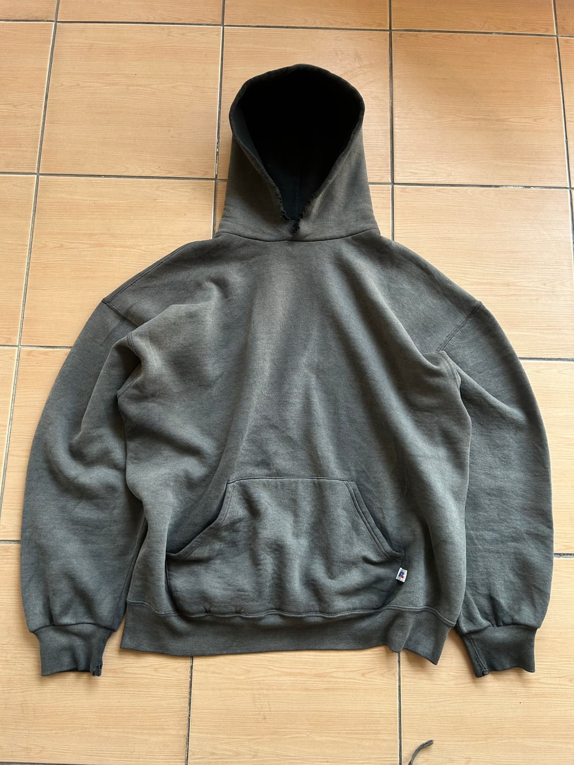 90‘s 러셀 크레이지페이드 후디 블랙 XL 상품이미지1