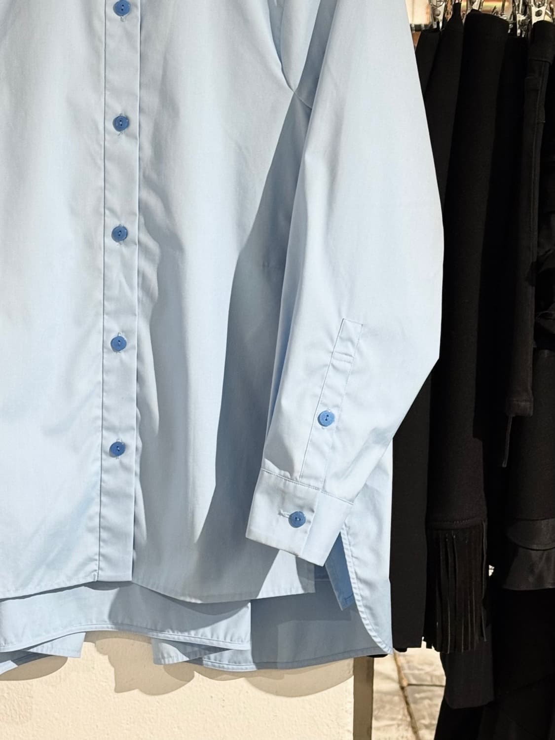 엔폴드 블루 라운드칼라 셔츠  상품이미지5