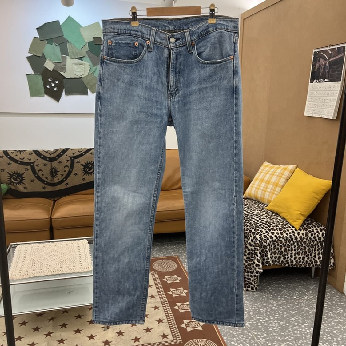 리바이스 514 캐주얼 빈티지 데미지 워싱 데님팬츠 32인치 C10161 상품이미지3