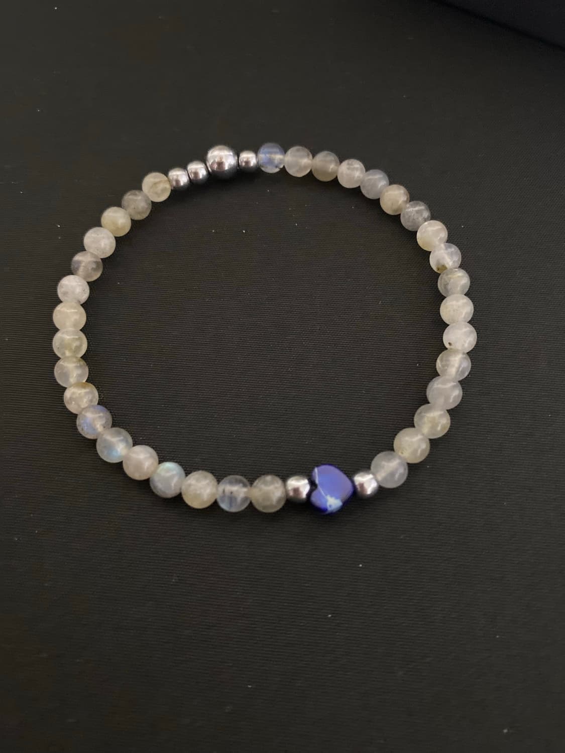 라브라도라이트 블루 하트 포인트 팔찌 상품이미지3