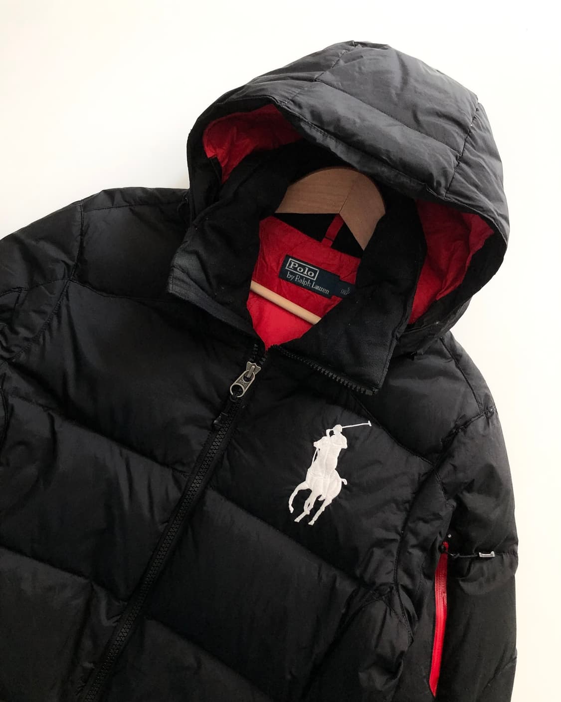 Polo 폴로 랄프로렌 블랙 컬러 빅포니 덕다운 후드 패딩  상품이미지2