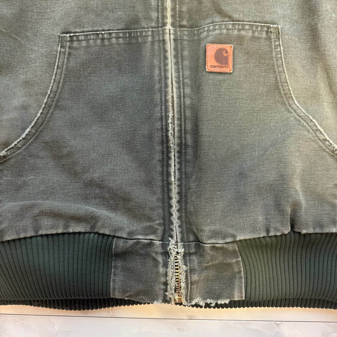 칼하트 j130 덕 액티브 자켓 모스그린 상품이미지5